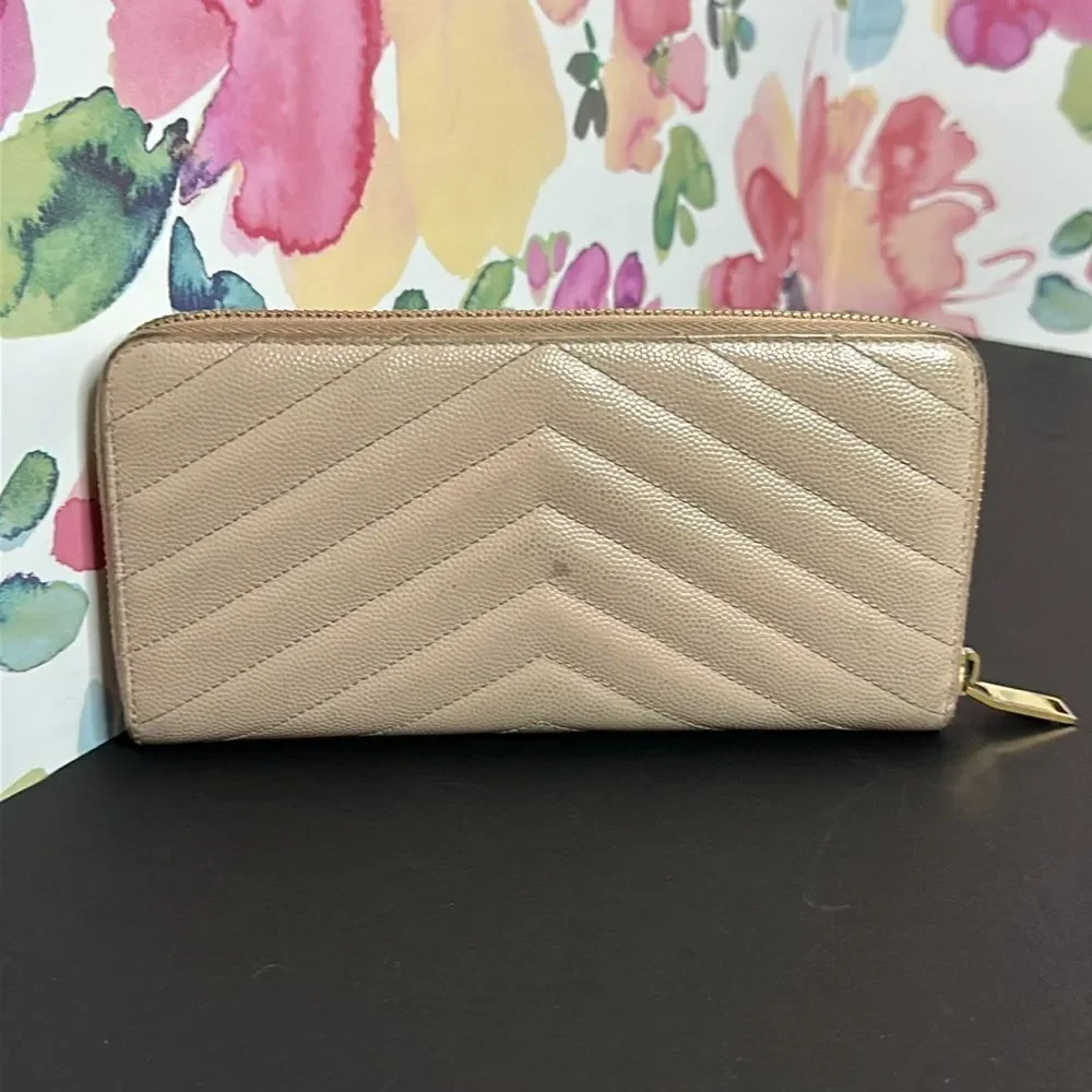 💯Authentic YSL Full Zipped Long Wallet🍀